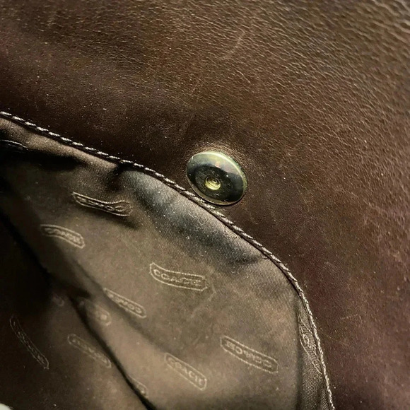 Vintage Coach Monterey Brown Leather Bag - Soft Flap 9829 - Picture 12 of 16